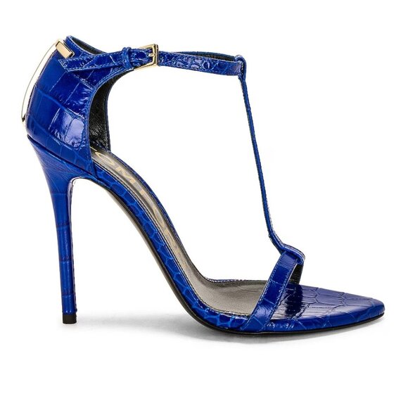 NWT TOM FORD Croc Iconic T 105 Sandal in cobalt size 36 / US 6 - Picture 5 of 13
